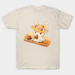 Rabbit eating watermelon T-Shirt